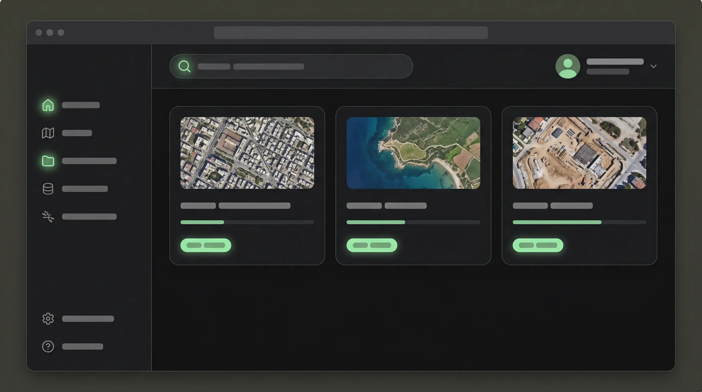 Outlook UAS client portal dashboard showing project status and delivery records