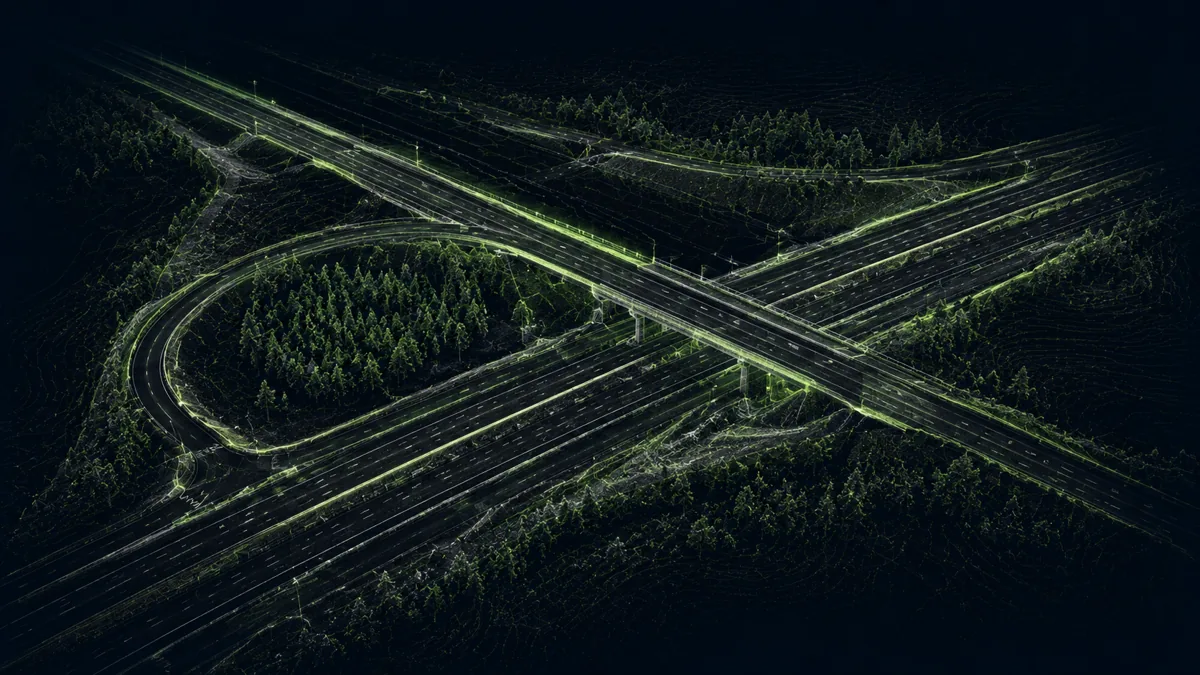 Highway interchange from the air, a complex operating environment